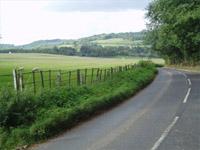 View of field from lane 